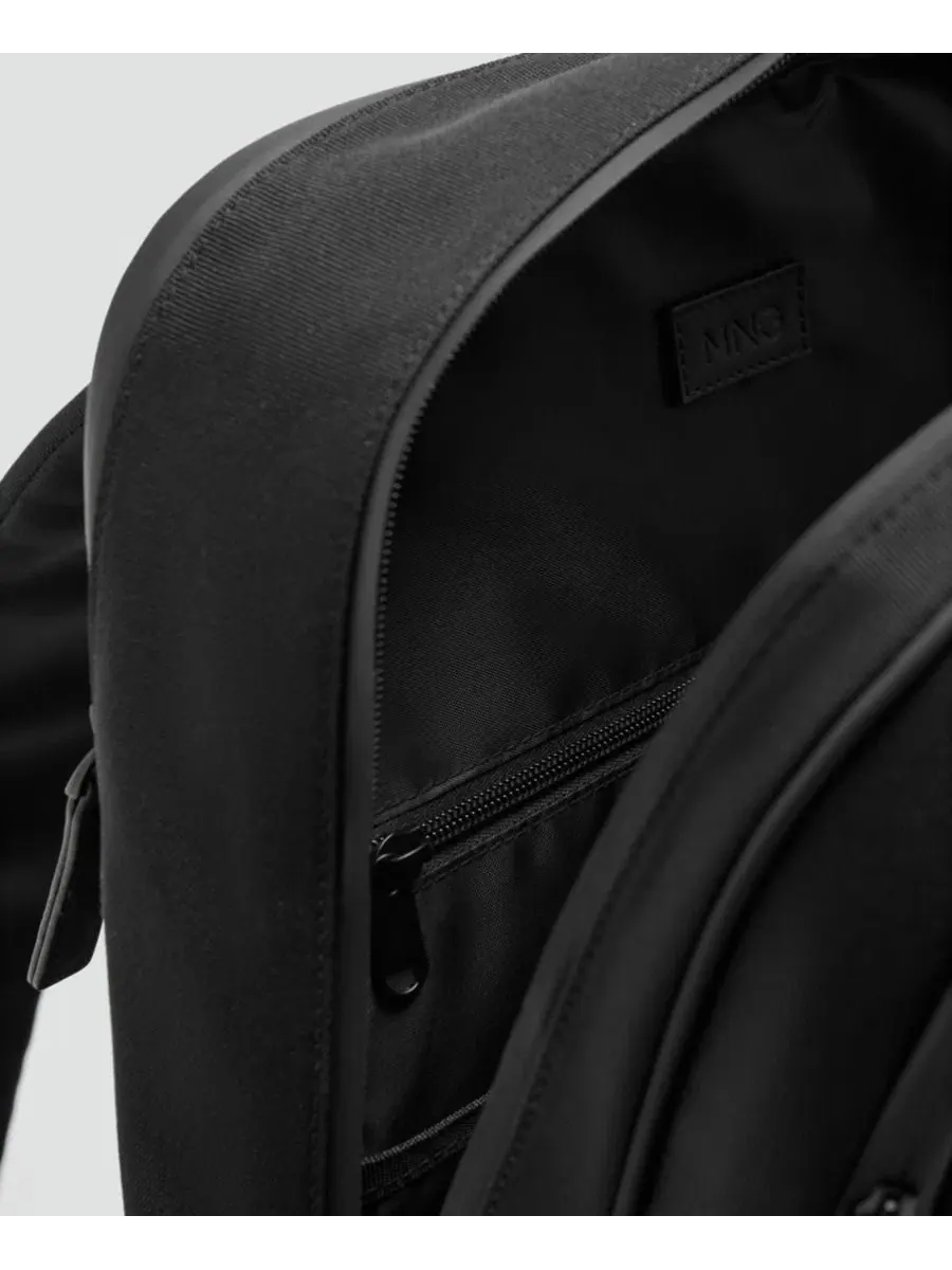 Многофункциональный рюкзак с карманами MANGO — изображение 4 из 5, черный