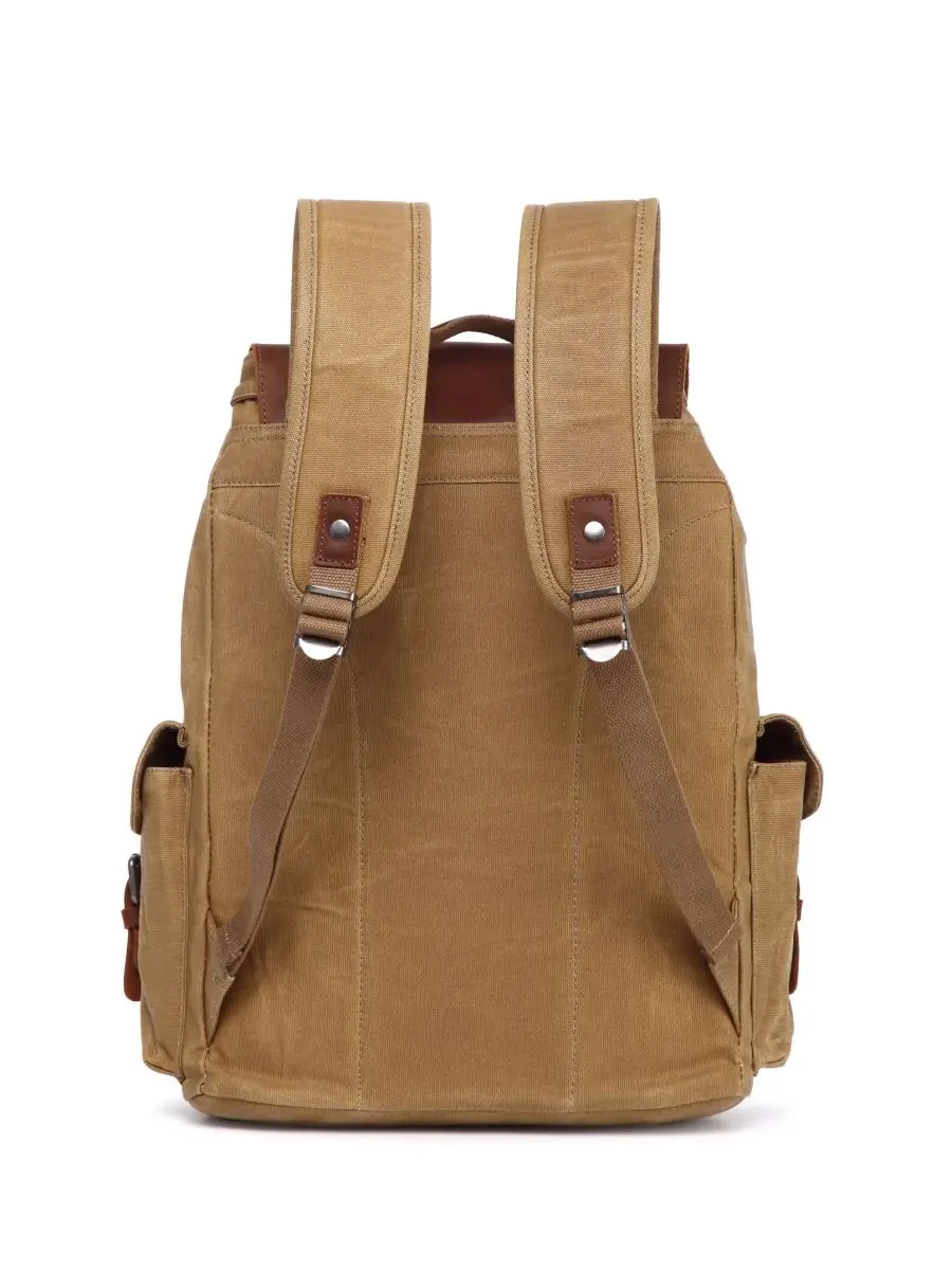 Рюкзак-сумка из вощеного холста Stone Creek TSD BRAND — изображение 4 из 10, верблюжий