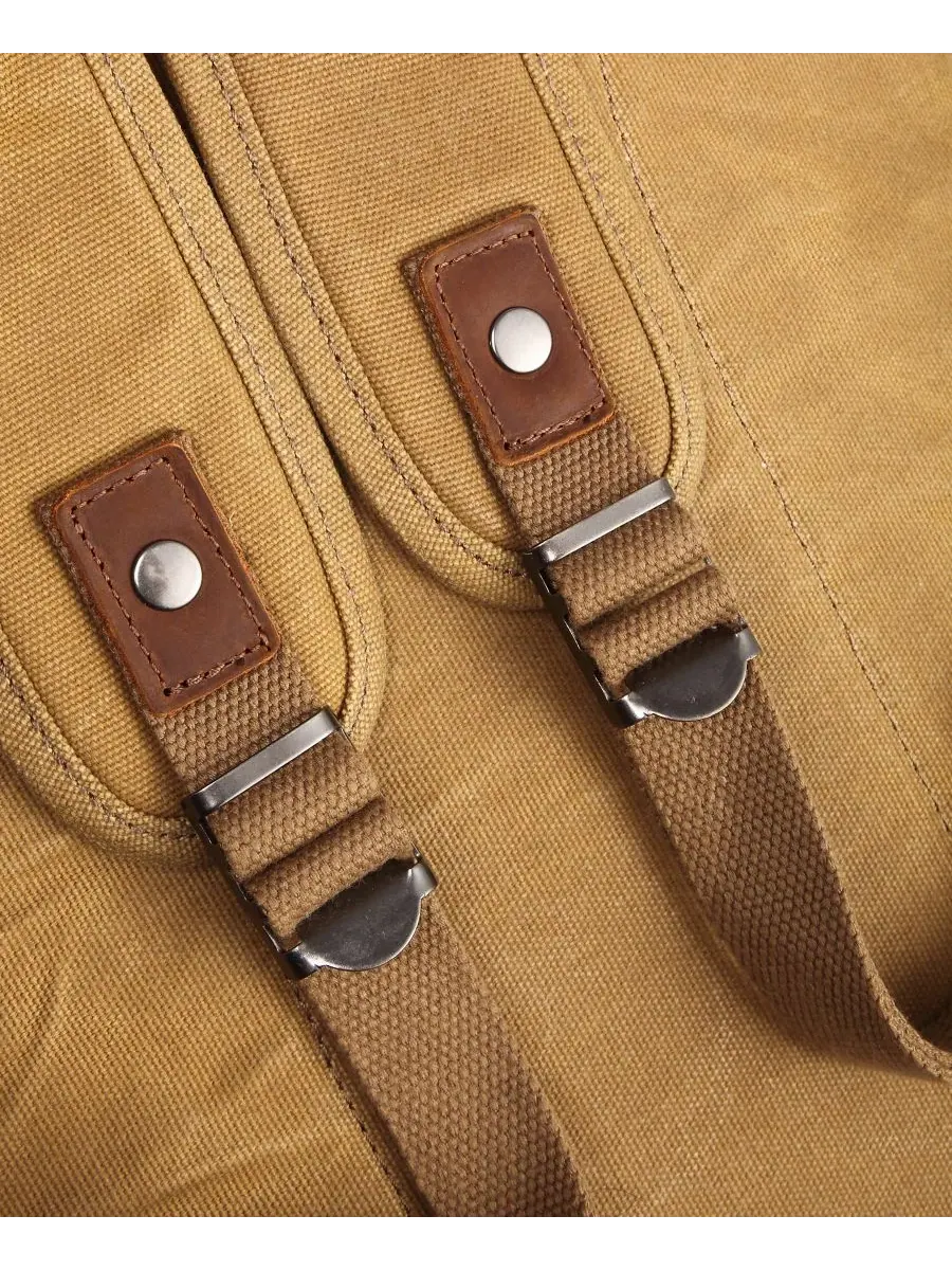 Рюкзак-сумка из вощеного холста Stone Creek TSD BRAND — изображение 7 из 10, верблюжий