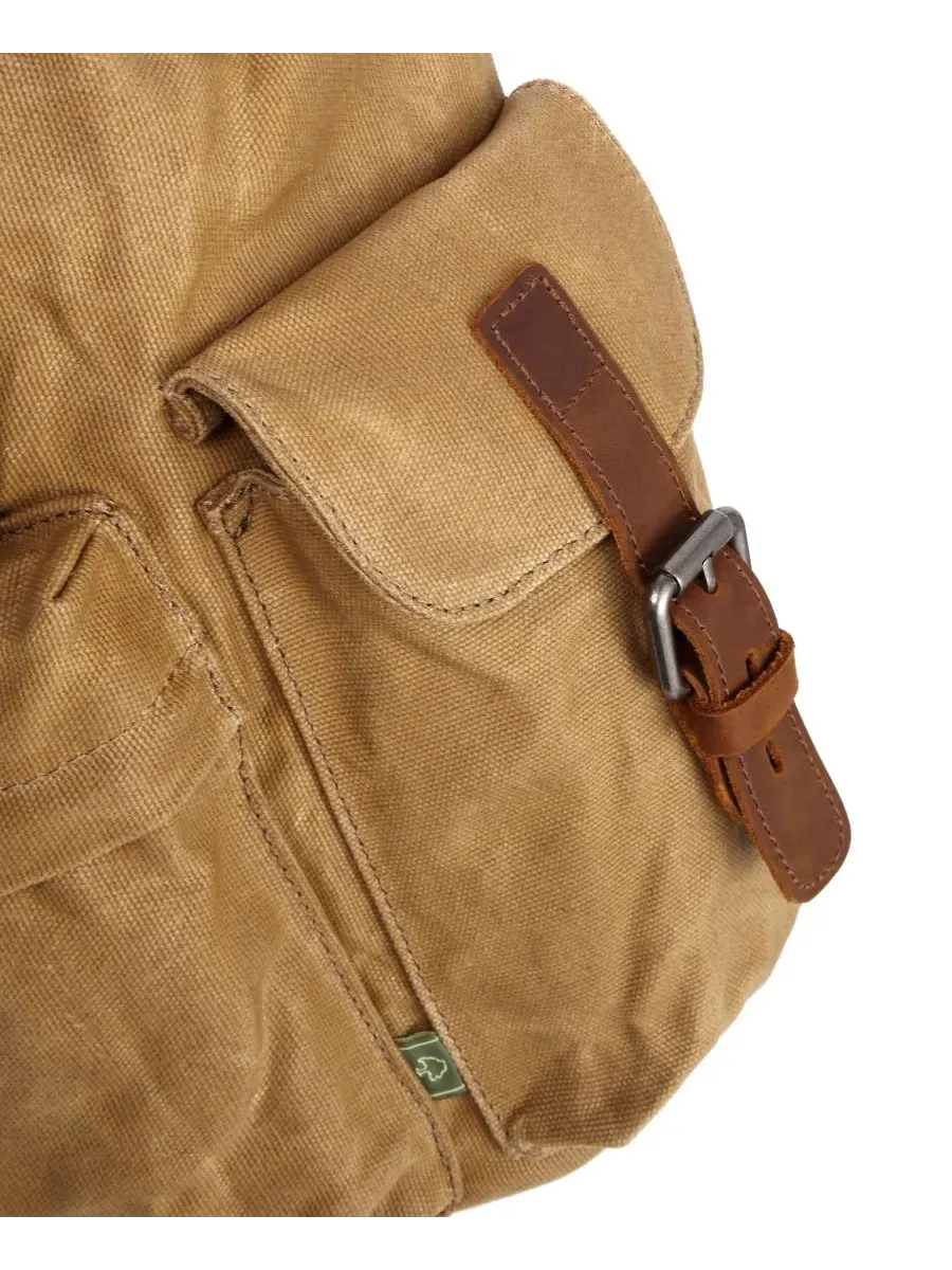 Рюкзак-сумка из вощеного холста Stone Creek TSD BRAND — изображение 9 из 10, верблюжий