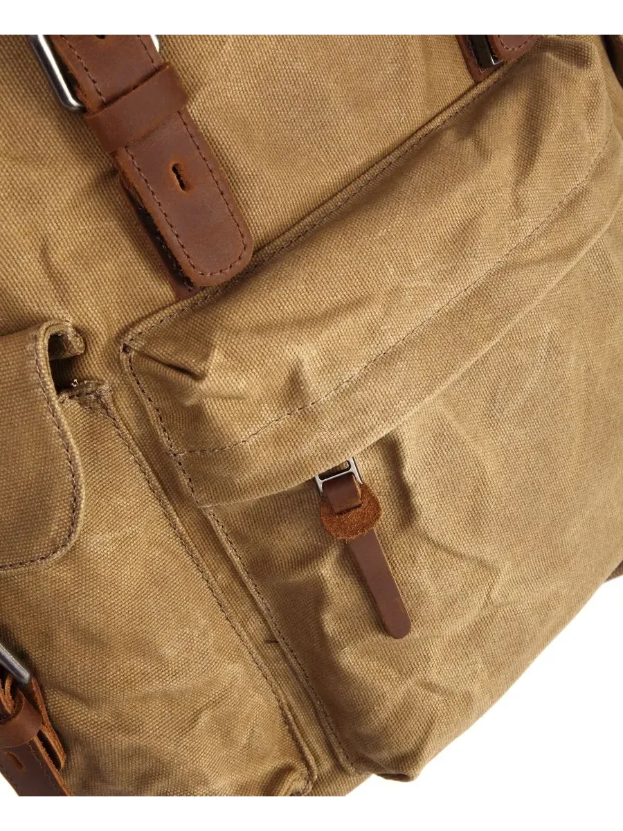Рюкзак-сумка из вощеного холста Stone Creek TSD BRAND — изображение 10 из 10, верблюжий