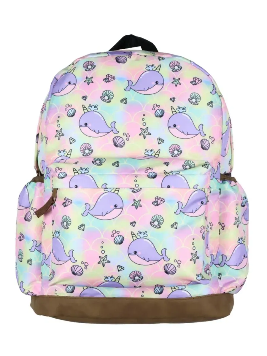 Рюкзак детский с принтом Narwhal 16" Intimo — изображение 2 из 3, фиолетовый