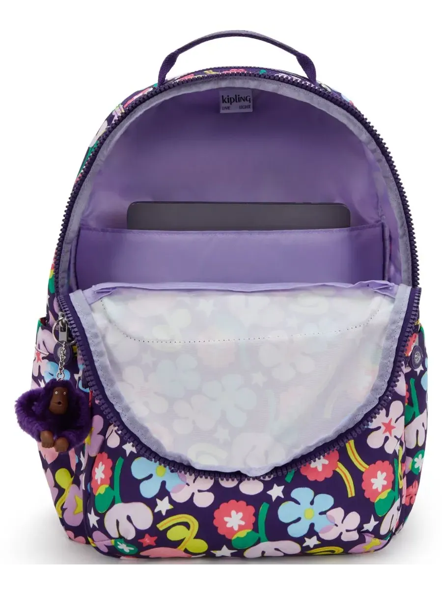 Рюкзак средний с отделением для ноутбука 15" Seoul Kipling, Fairy Flower — изображение 4 из 7