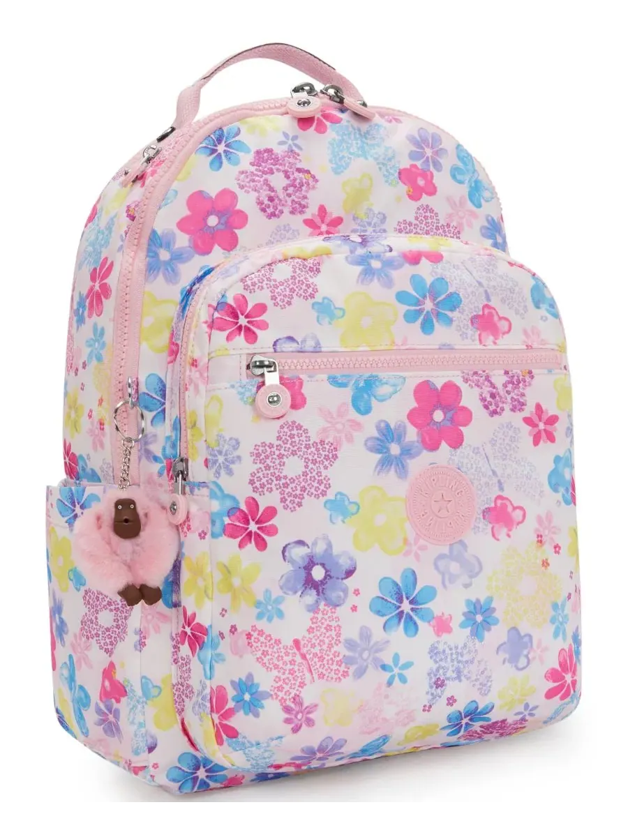 Рюкзак средний с отделением для ноутбука 15 дюймов Seoul Kipling, Flower Stamp — изображение 3 из 7
