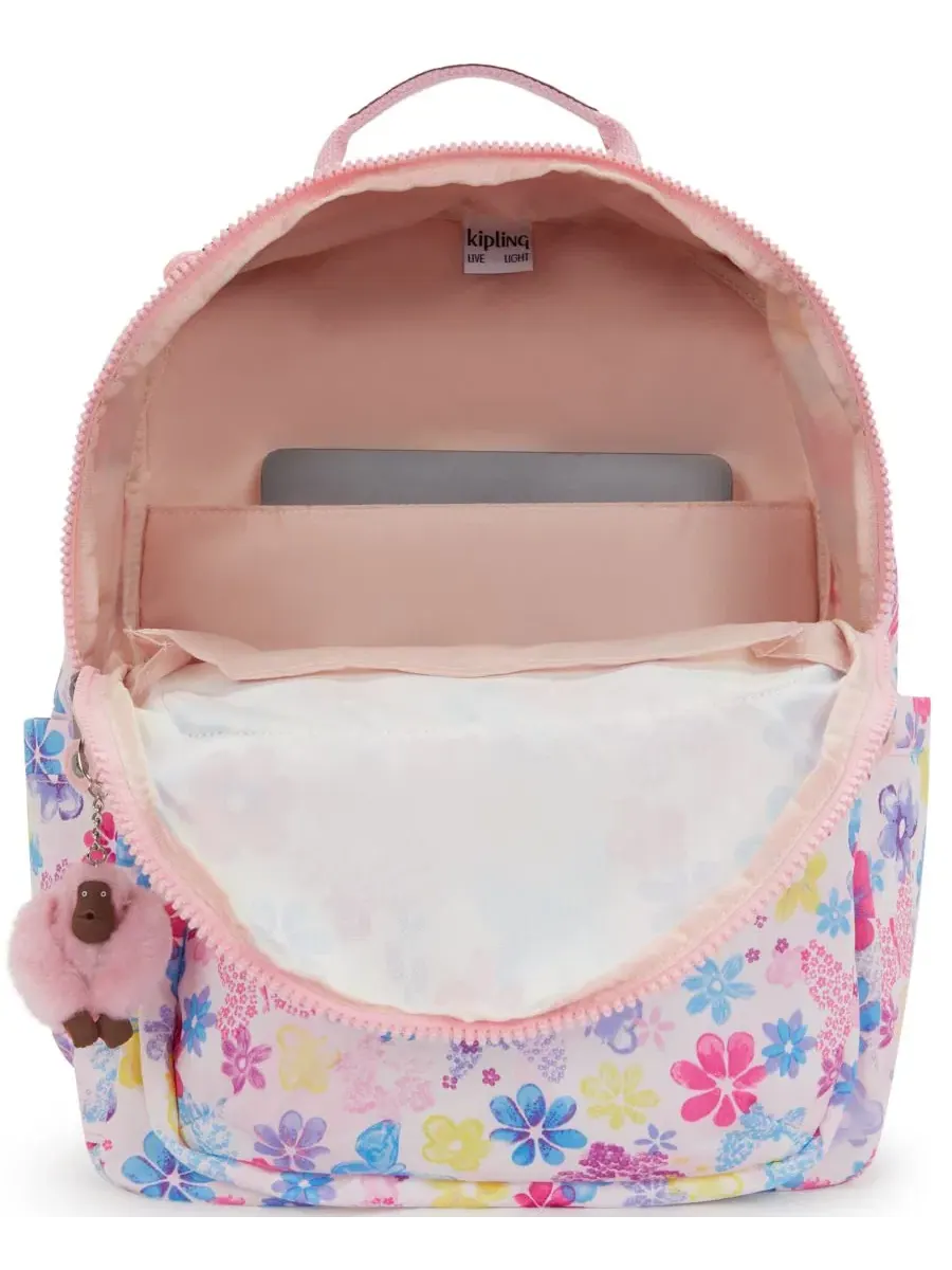 Рюкзак средний с отделением для ноутбука 15 дюймов Seoul Kipling, Flower Stamp — изображение 4 из 7