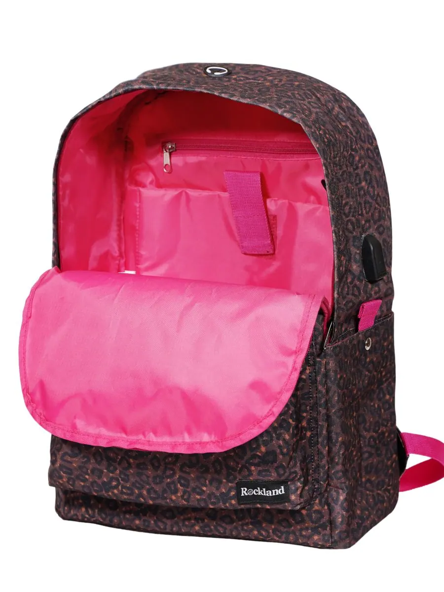 Классический рюкзак для ноутбука Rockland, цвет pinkleopard — изображение 4 из 5
