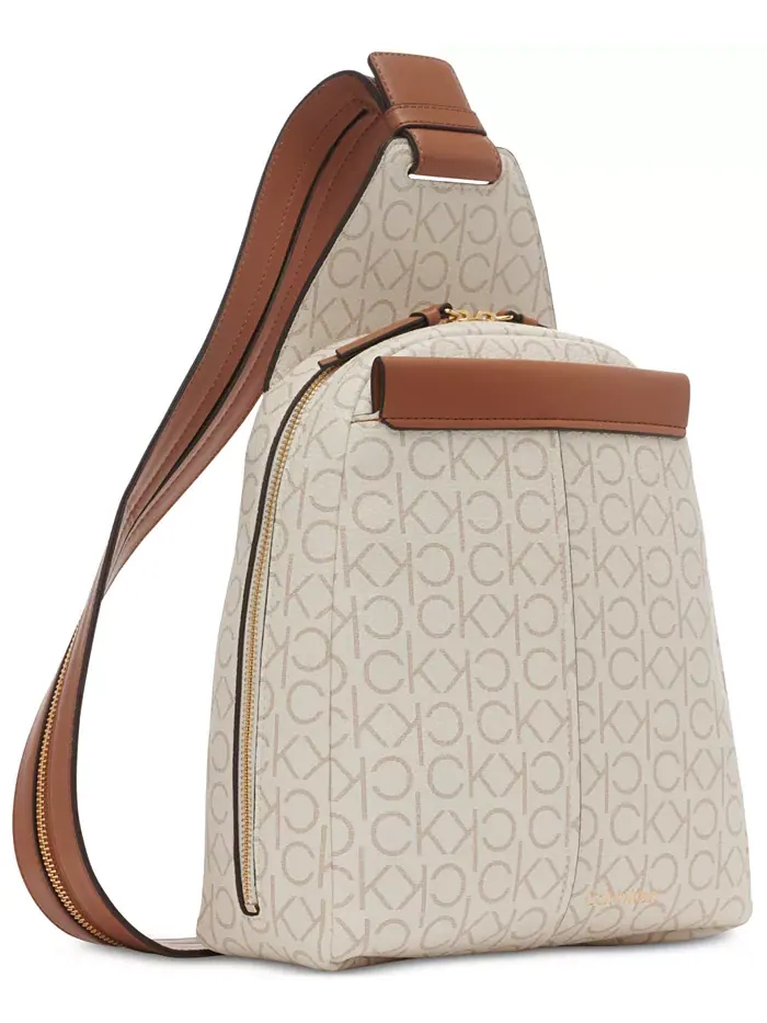 Рюкзак женский Calvin Klein Millie Signature Convertible Sling искусственная кожа — изображение 2 из 6, хаки