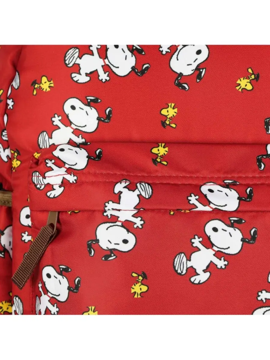 Рюкзак детский с принтом Snoopy and Woodstock Dancing Friend All Over Design Peanuts — изображение 3 из 3, красный