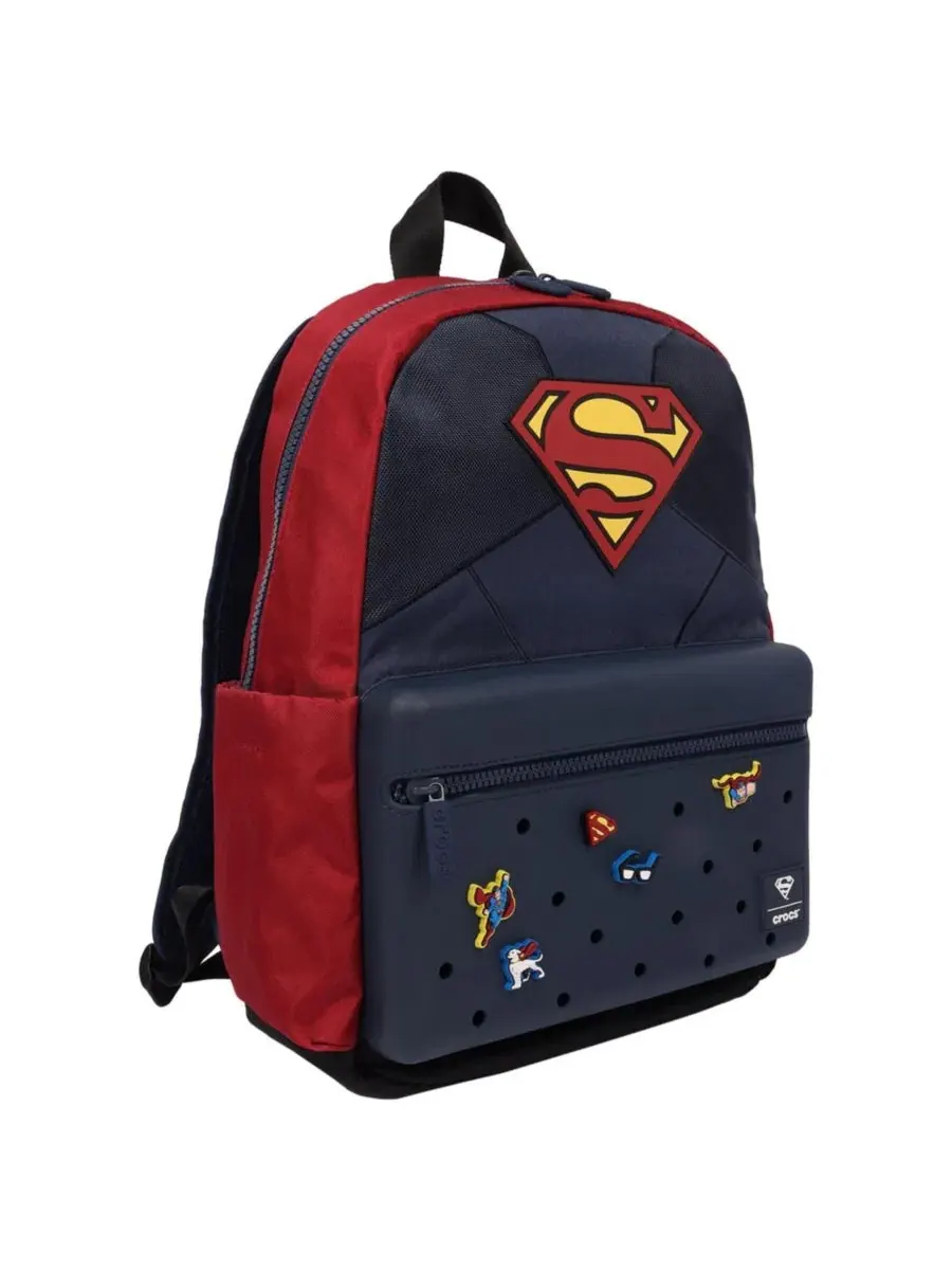 Рюкзак с 3D-щитом Супермена и подвесками Jibbitz Superman Crocs — изображение 2 из 11, мульти