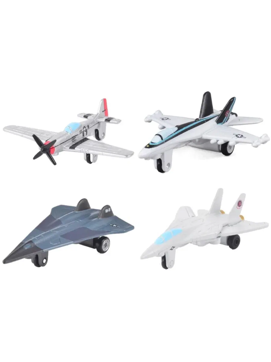 Набор из 4 истребителей Top Gun Fighter Diecast Legend Toys — мульти