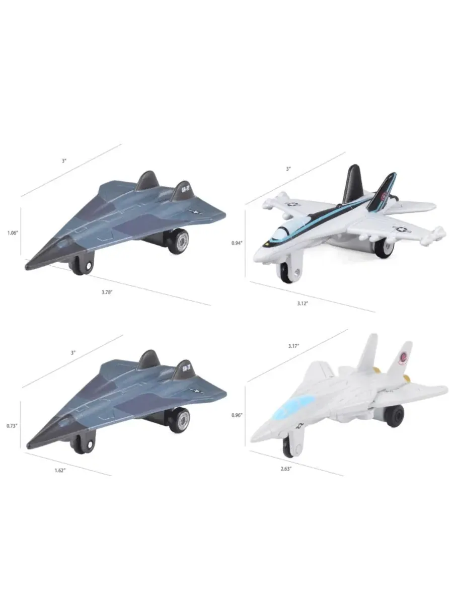 Набор из 4 истребителей Top Gun Fighter Diecast Legend Toys — изображение 3 из 6, нет цвета