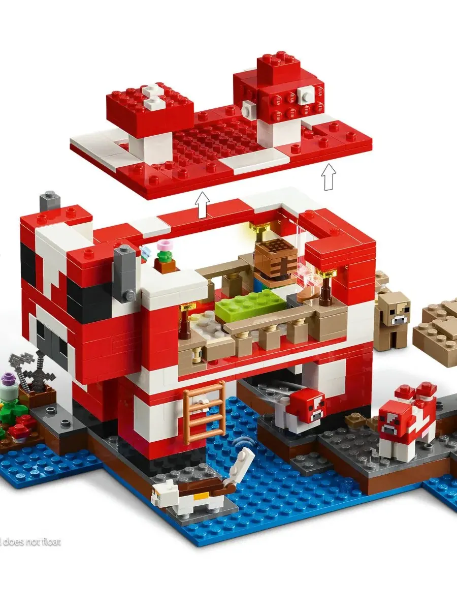 Конструктор LEGO Minecraft Дом муушрумов, 500 деталей LEGO — изображение 2 из 10, мульти