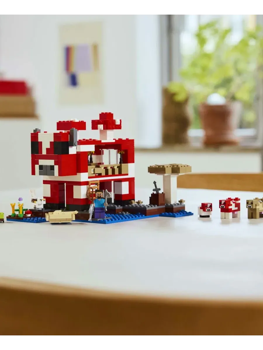 Конструктор LEGO Minecraft Дом муушрумов, 500 деталей LEGO — изображение 4 из 10, мульти