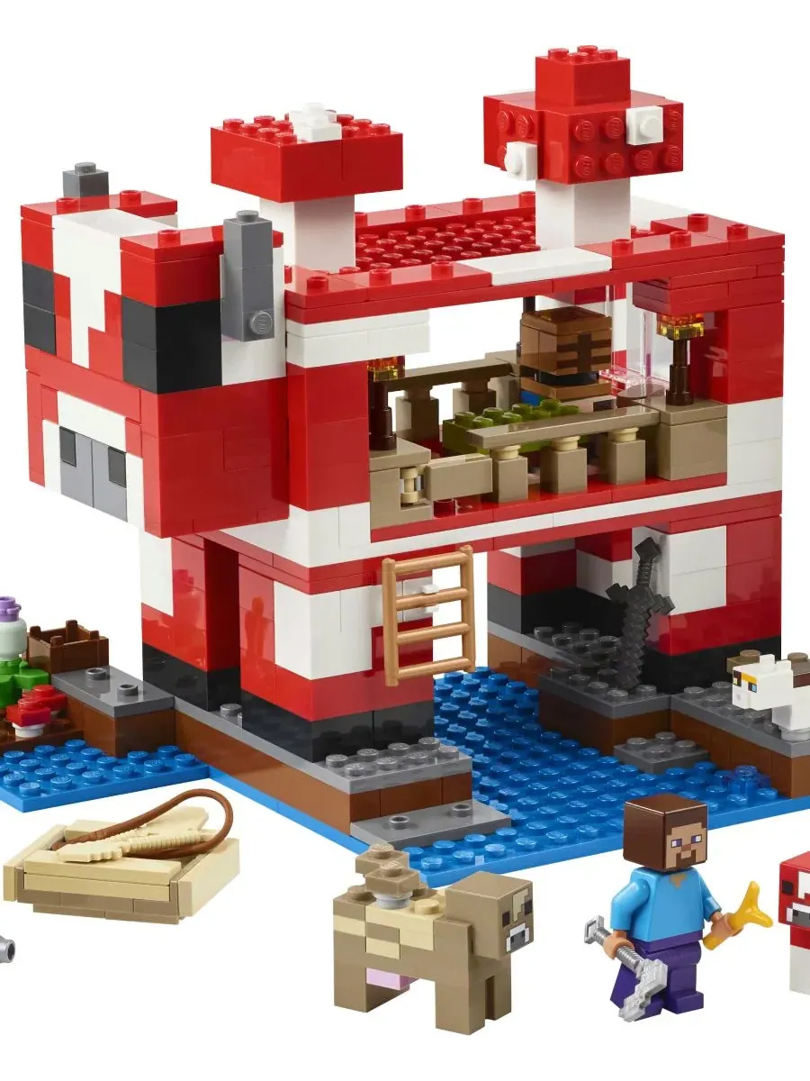 Конструктор LEGO Minecraft Дом муушрумов, 500 деталей LEGO — изображение 7 из 10, мульти