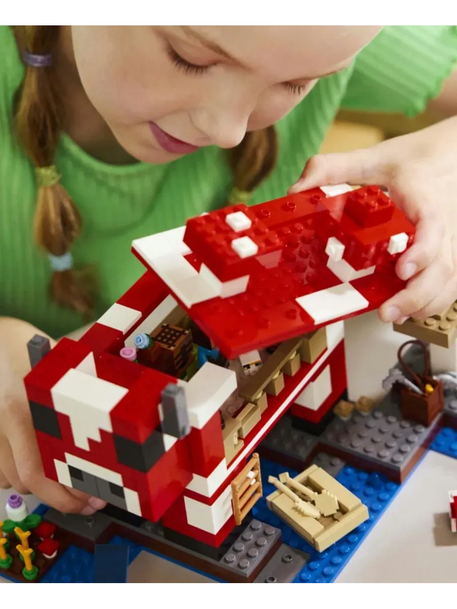 Конструктор LEGO Minecraft Дом муушрумов, 500 деталей LEGO — изображение 10 из 10, мульти