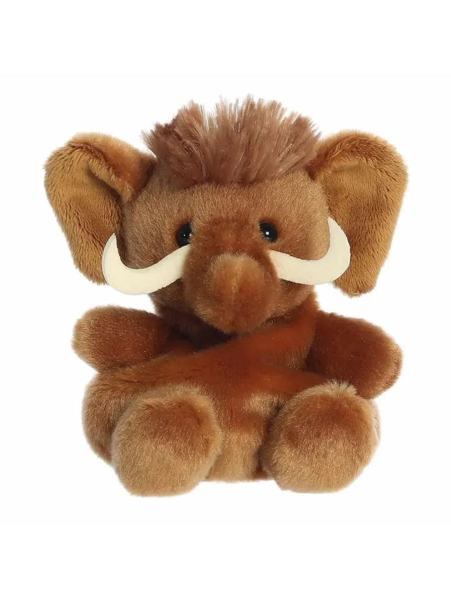 Мягкая игрушка мамонт Mo Woolly Mammoth Palm Pals Aurora — коричневый
