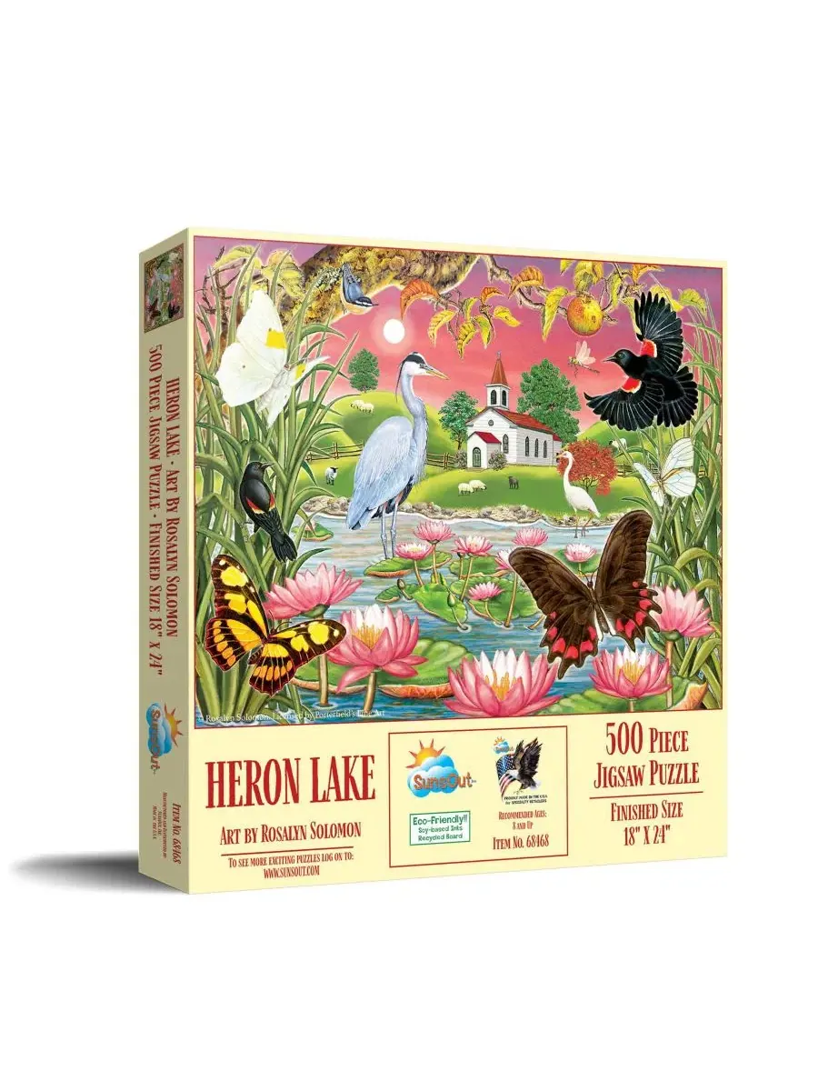 Пазл 500 деталей Heron Lake SunsOut, 45×61 см — мульти
