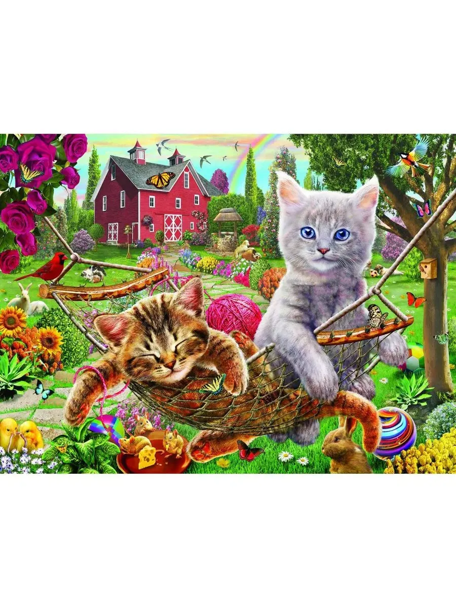 Пазл 1000 элементов Cats on the Farm SunsOut — изображение 3 из 5, нет цвета