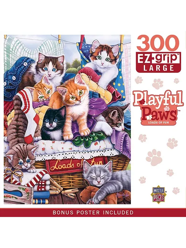 Шедевры, игривые лапки, море веселья, пазл EZ Grip из 300 деталей Masterpieces Puzzles — мульти