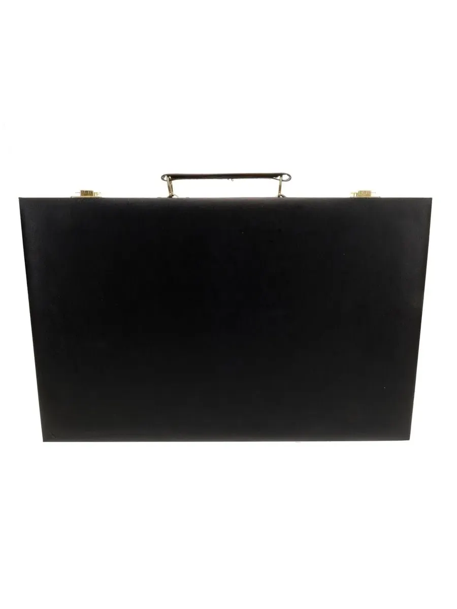 Набор для игры в нарды из черной искусственной кожи, в закрытом виде 37 x 25 см We Games — изображение 9 из 9, черный