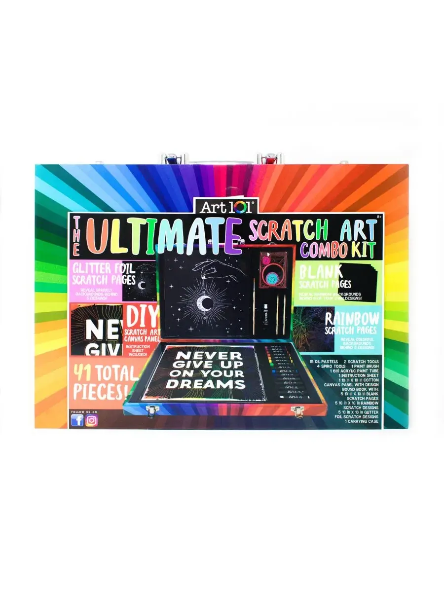 Набор для скретч-арта Ultimate Scratch Art Combo Kit, 41 деталь Art 101 — мульти