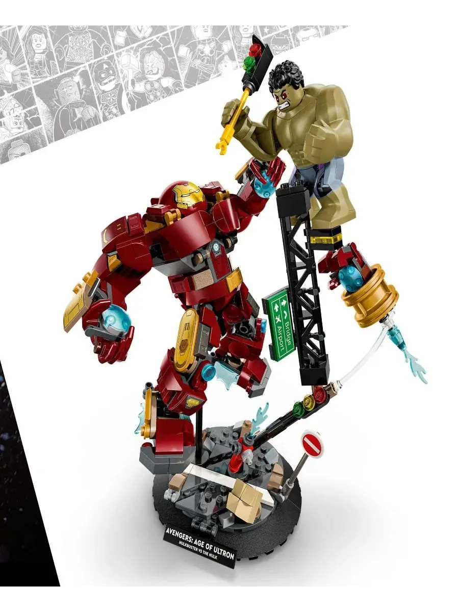 Набор для сборки Marvel Epic Battle: Hulkbuster vs. The Hulk, 413 деталей Lego — изображение 4 из 6, нет цвета