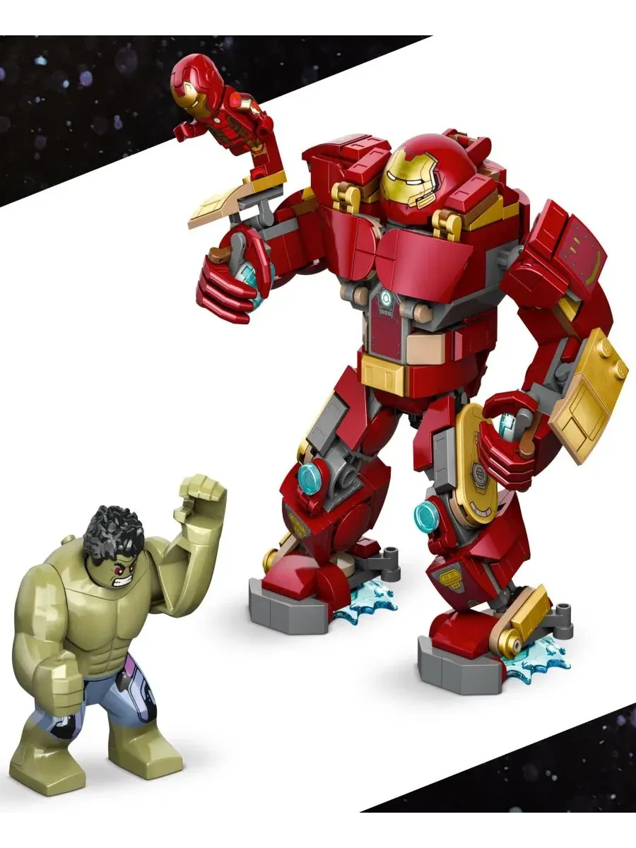 Набор для сборки Marvel Epic Battle: Hulkbuster vs. The Hulk, 413 деталей Lego — изображение 6 из 6, нет цвета