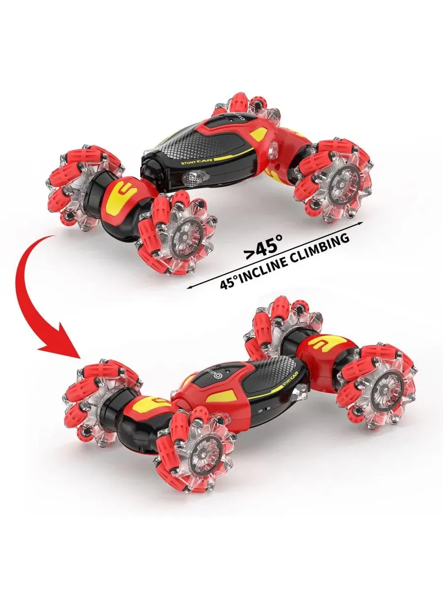 Радиоуправляемая трюковая машинка Cobra Speed Crawler, полный привод, светодиодная подсветка — изображение 5 из 8, красный