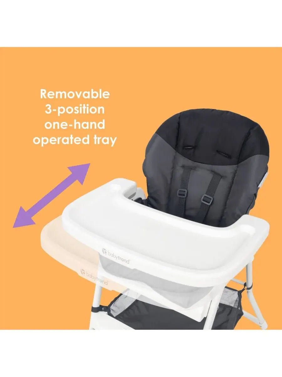 Складной детский стульчик для кормления Baby Trend — изображение 3 из 7, черный