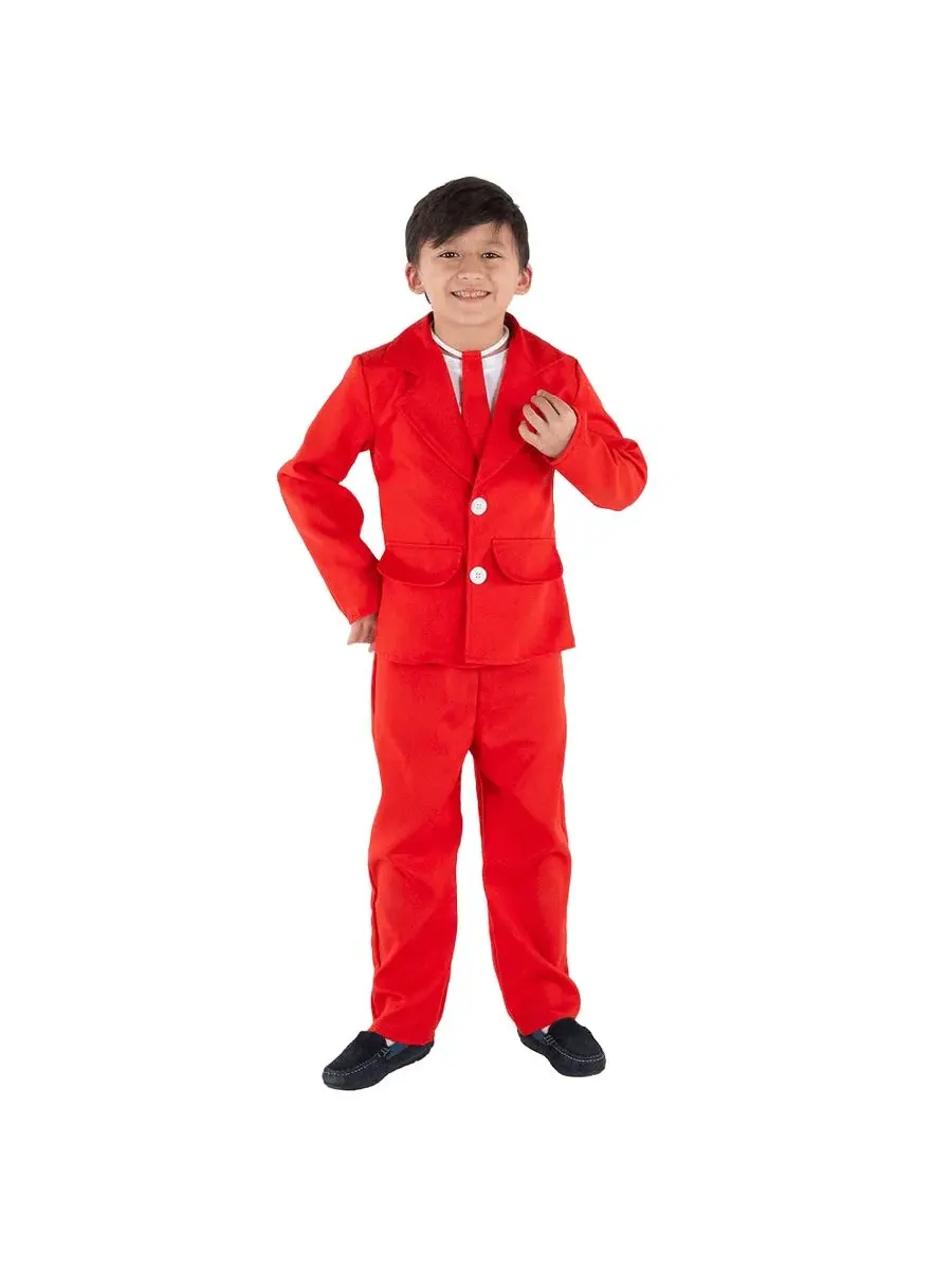 Детский праздничный костюм: пиджак, брюки и галстук Dress Up America — красный