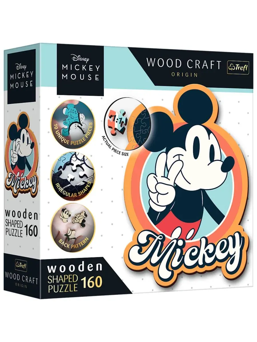 Деревянный пазл Wood Craft из 160 деталей - Микки Маус от Disney Trefl — мульти
