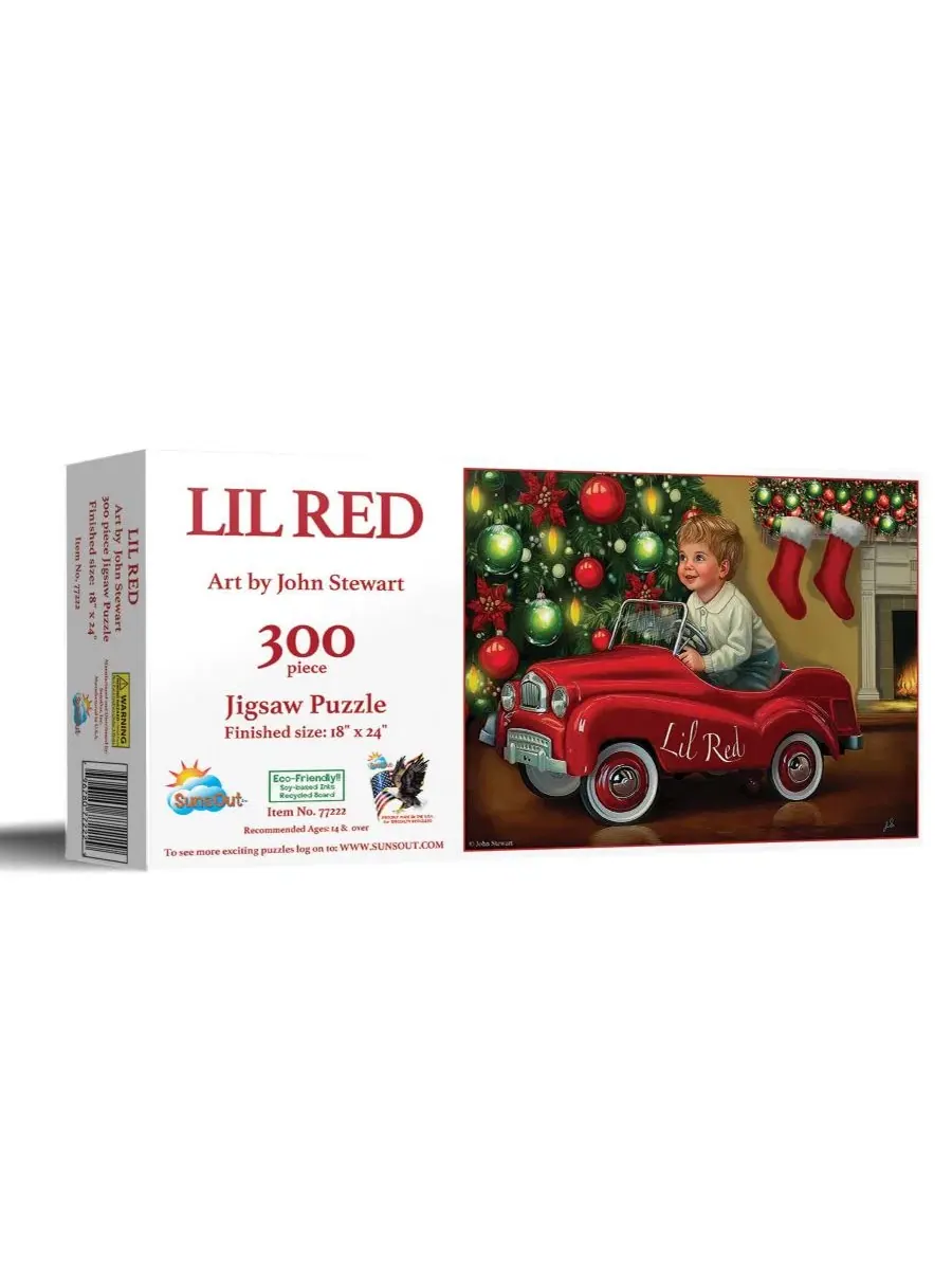Пазл Lil Red из 300 деталей для взрослых, рождественский Sunsout
