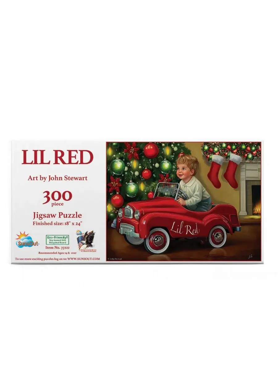 Пазл Lil Red из 300 деталей для взрослых, рождественский Sunsout — изображение 2 из 5, нет цвета