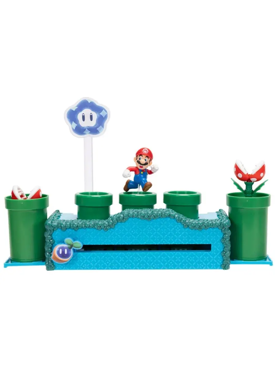 Игровой набор Wonder Warp Pipe 3-Piece с фигуркой Марио SUPER MARIO — мульти