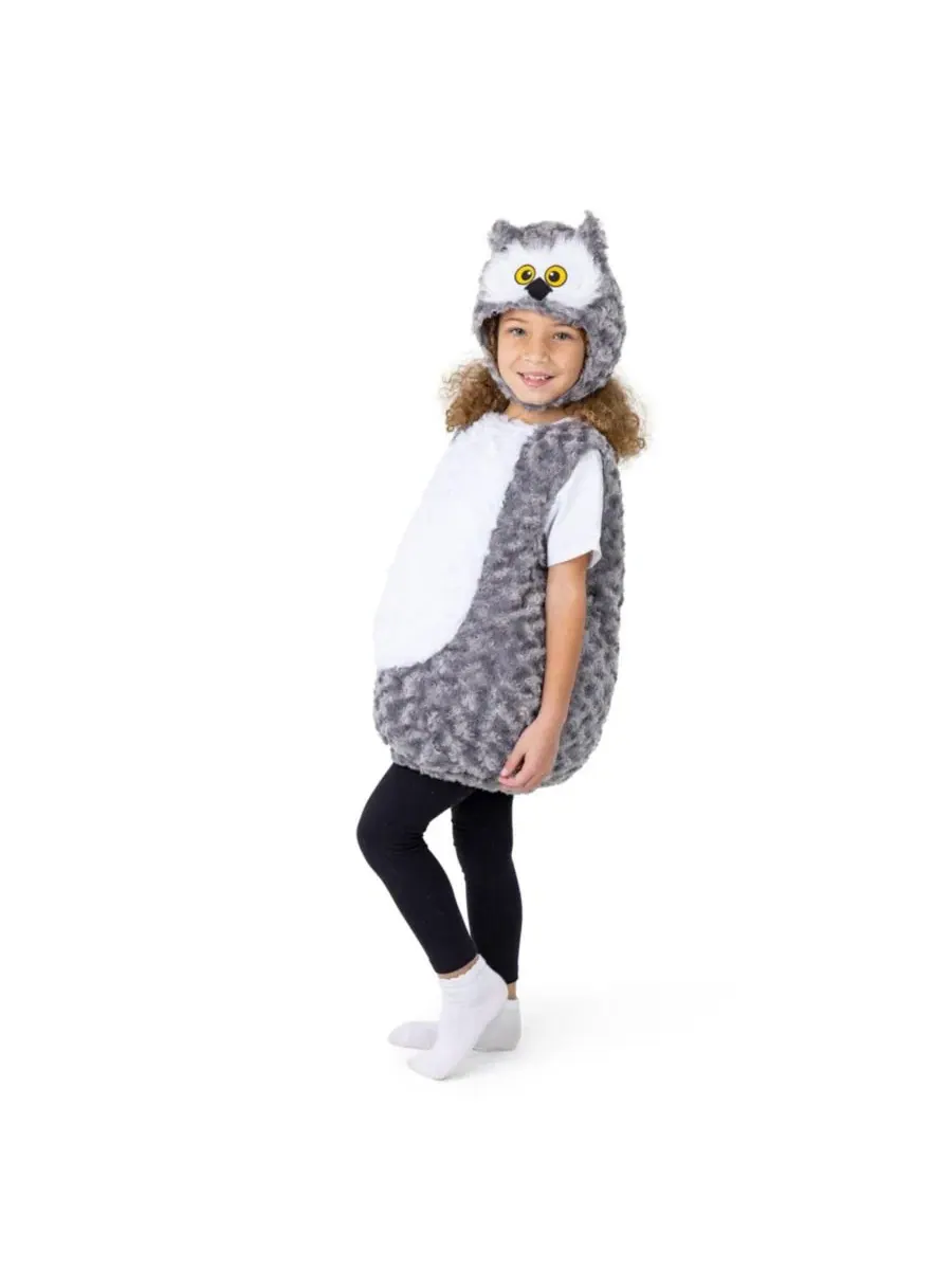 Костюм совы с капюшоном, плюшевый Dress Up America — изображение 3 из 3, нет цвета