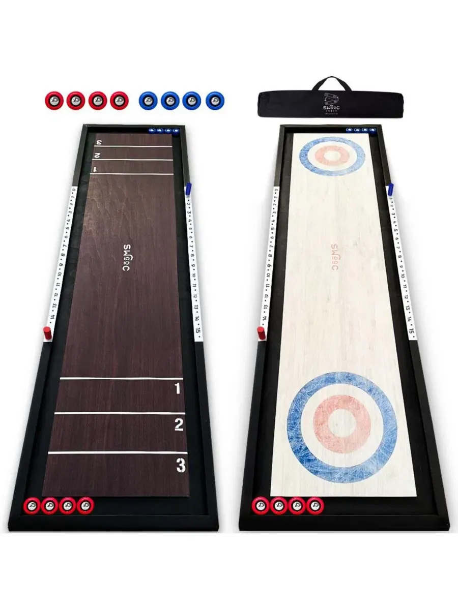 Настольная игра-трансформер 2-в-1 Shuffleboard and Curling SWOOC — мульти