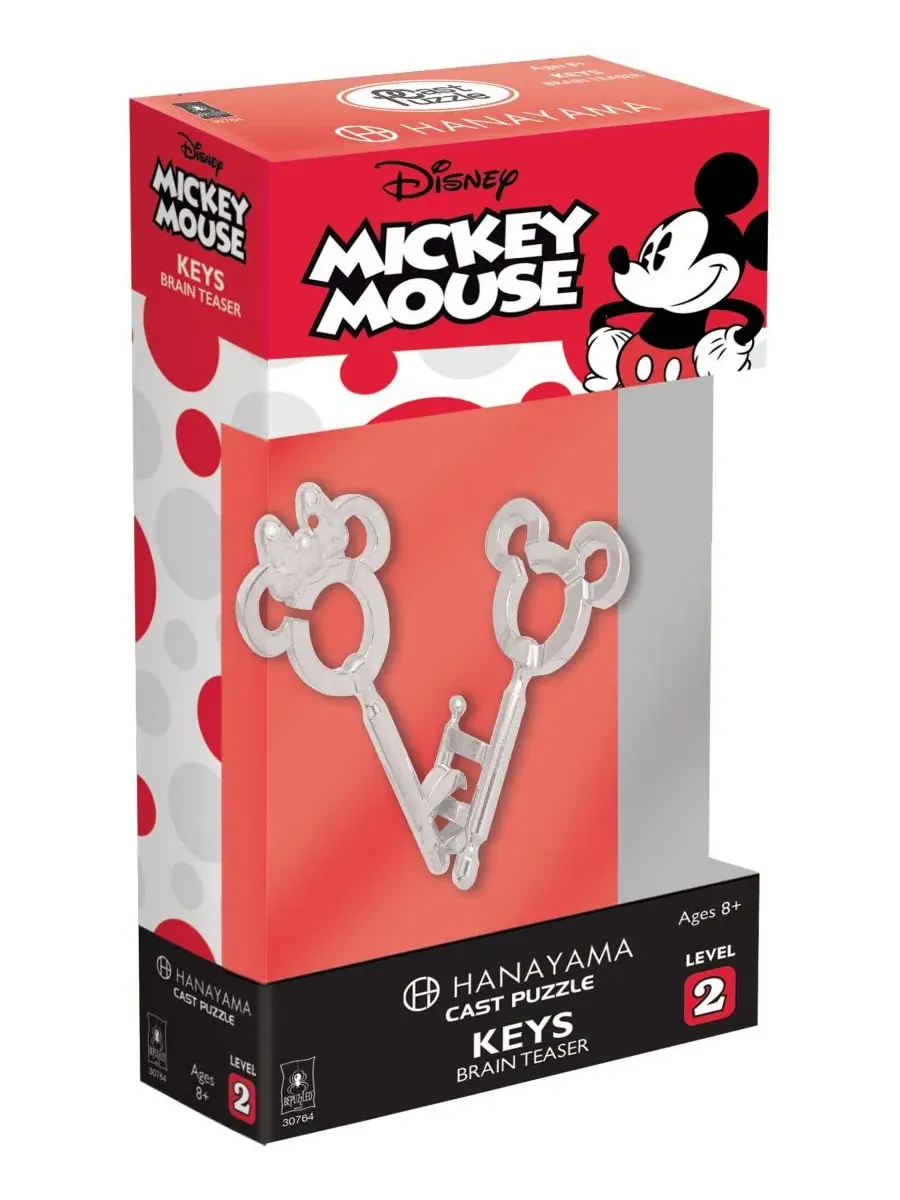 Головоломка Hanayama Level 2 Cast Puzzle - Disney Mickey Mouse - Mickey or Minnie Keys Bepuzzled — мульти