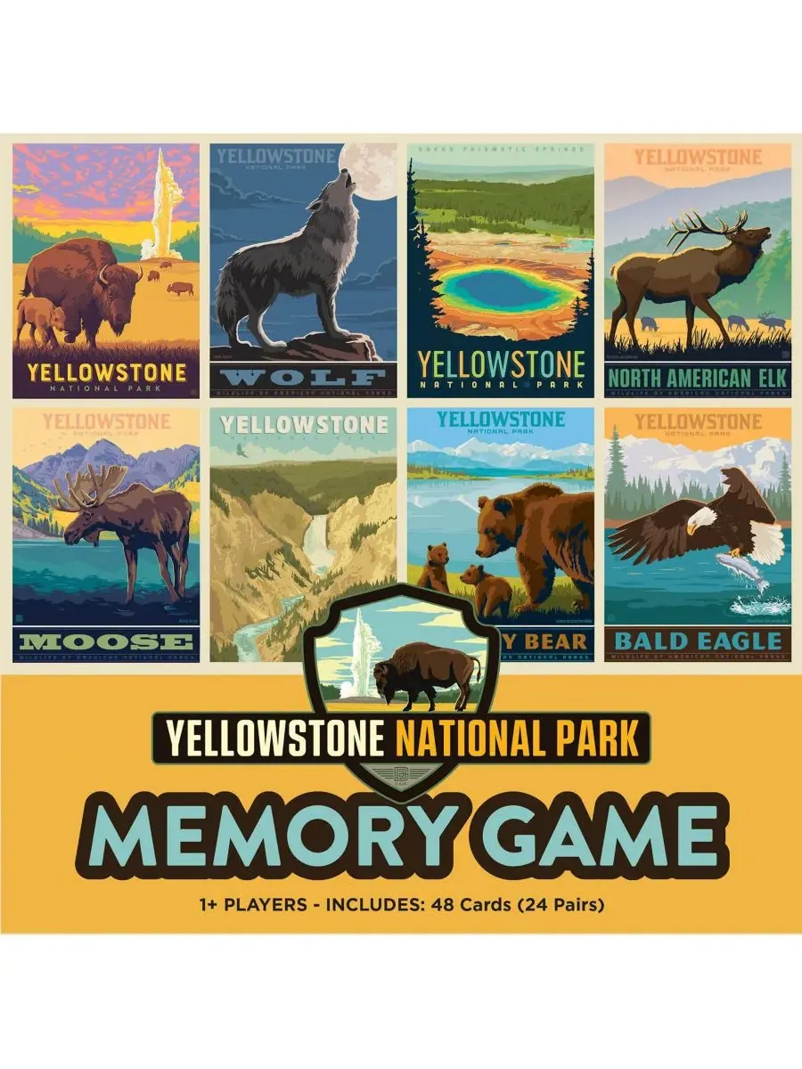 Игра на развитие памяти «Шедевры Йеллоустонского национального парка» Masterpieces Puzzles — мульти