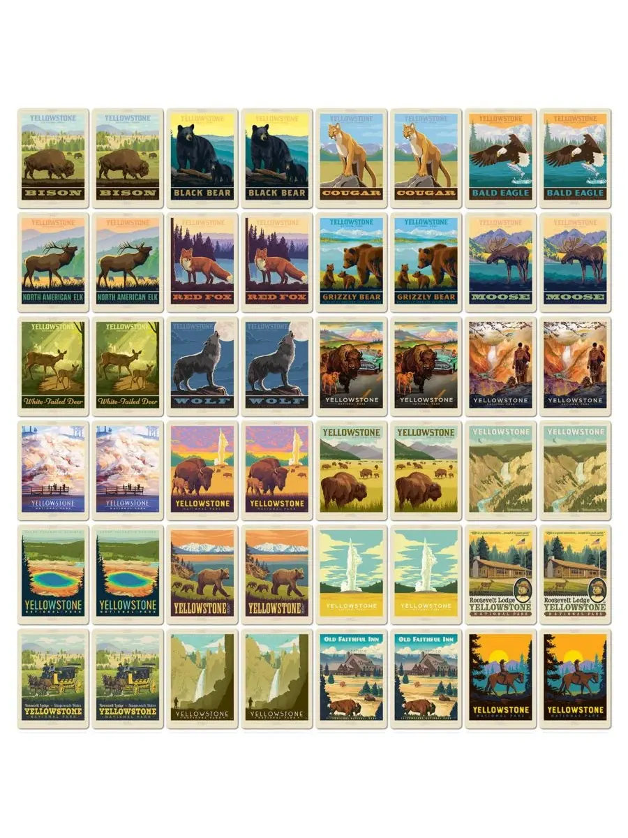 Игра на развитие памяти «Шедевры Йеллоустонского национального парка» Masterpieces Puzzles — изображение 2 из 3, нет цвета