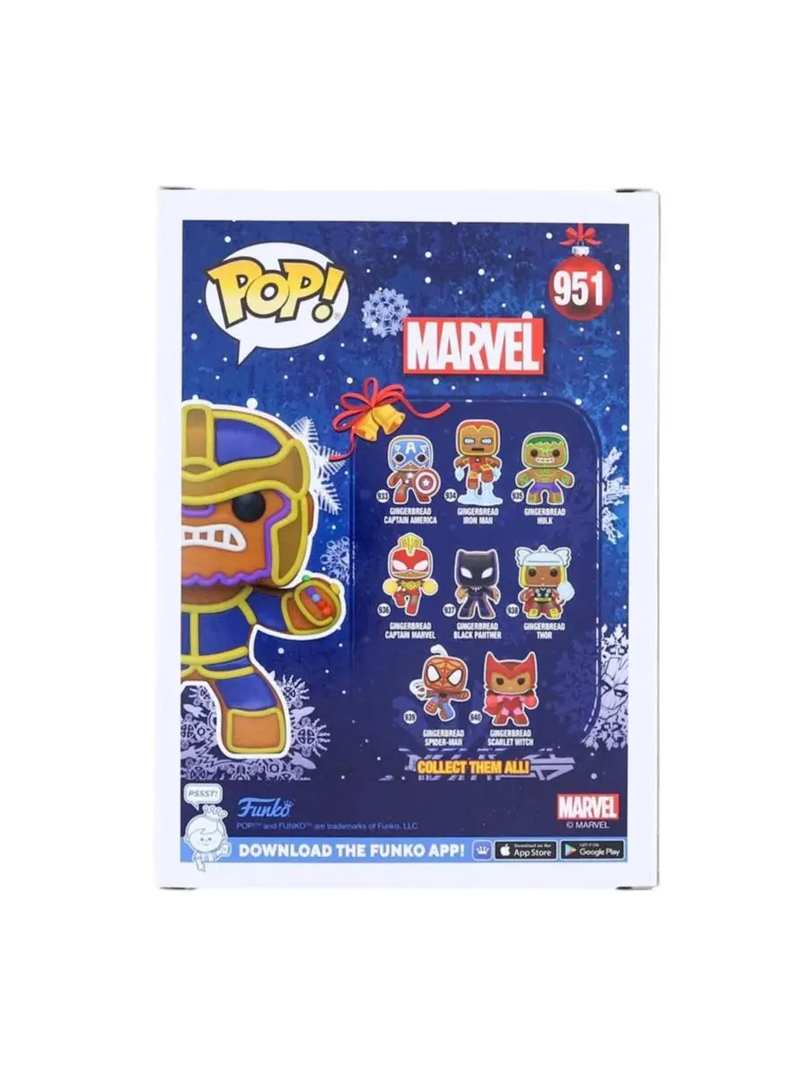 Виниловая фигурка Marvel Holiday POP, Пряничный Танос Funko — изображение 6 из 6, нет цвета