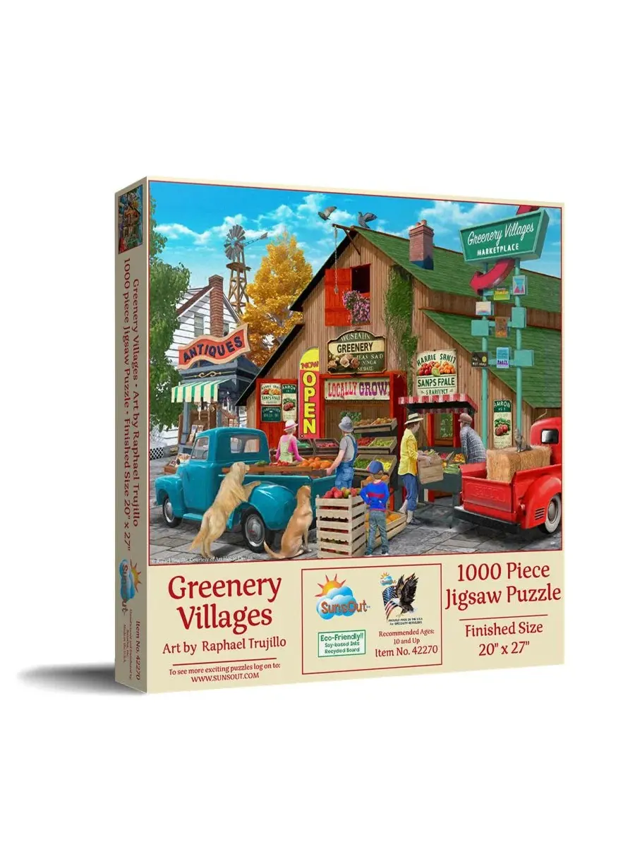 Пазл Greenery Villages из 1000 деталей для взрослых Sunsout