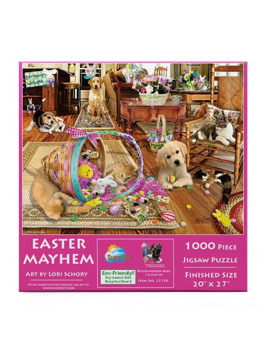 Пазл Easter Mayhem 1000 деталей SunsOut, 50x68 см — изображение 2 из 5, нет цвета