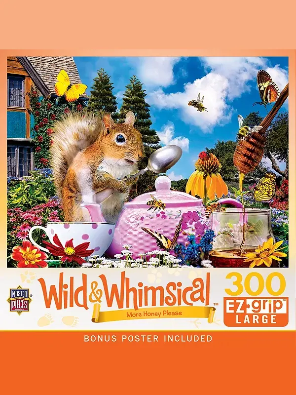 Шедевры дикие и причудливые — больше меда, пожалуйста! Пазл EZ Grip из 300 деталей Masterpieces