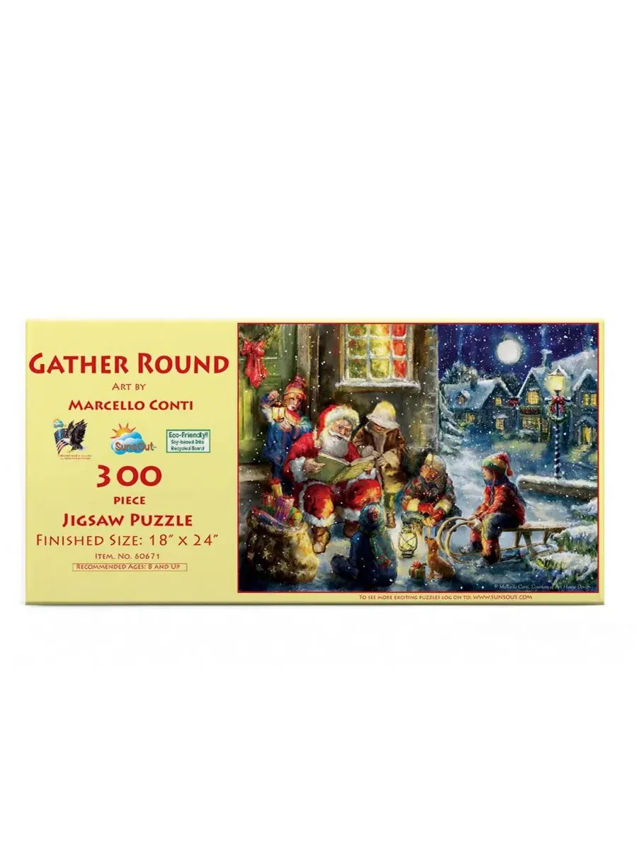 Пазл Gather Round из 300 деталей для взрослых, рождественский Sunsout — изображение 2 из 5, нет цвета