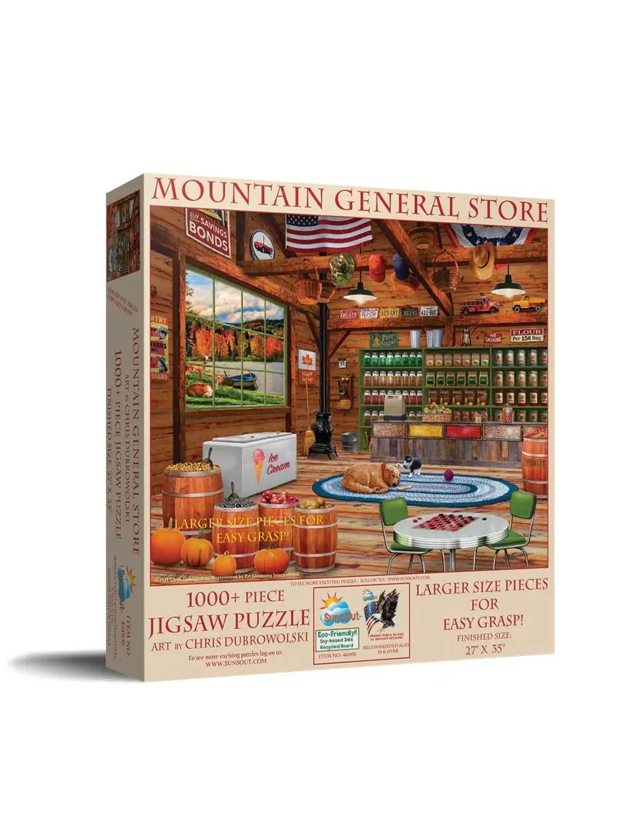 Пазл Mountain General Store из 1000 деталей для взрослых, крупные элементы Sunsout