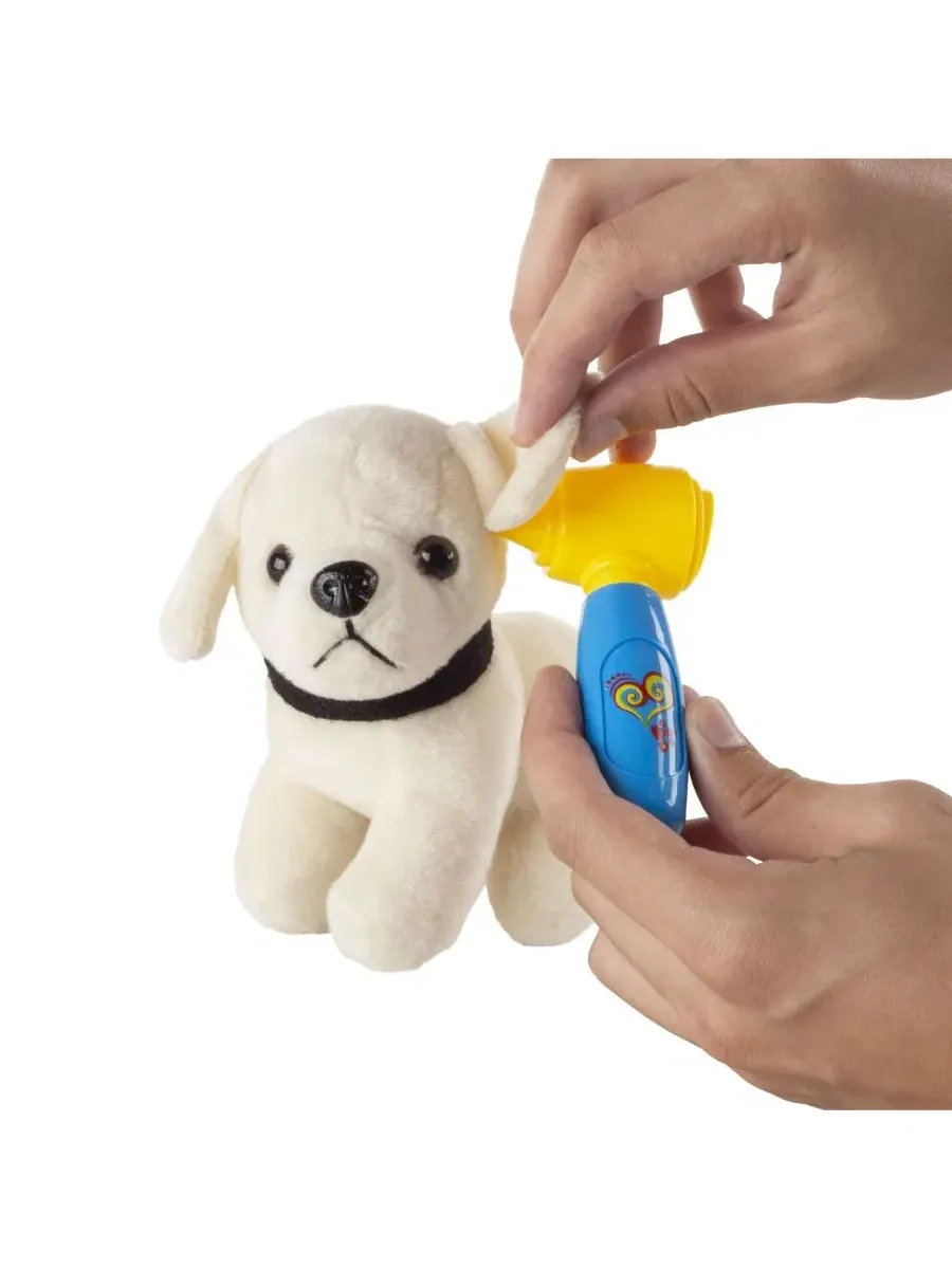 Детский ветеринарный набор Hey Play с медицинскими принадлежностями для животных, плюшевой собачкой — изображение 4 из 8
