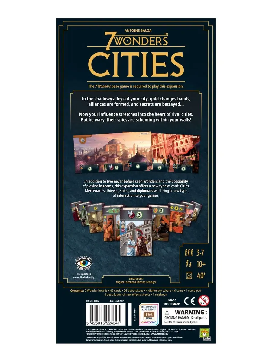 Настольная игра-дополнение 7 Wonders Cities Expansion New Edition Repos Production — изображение 3 из 5, мульти
