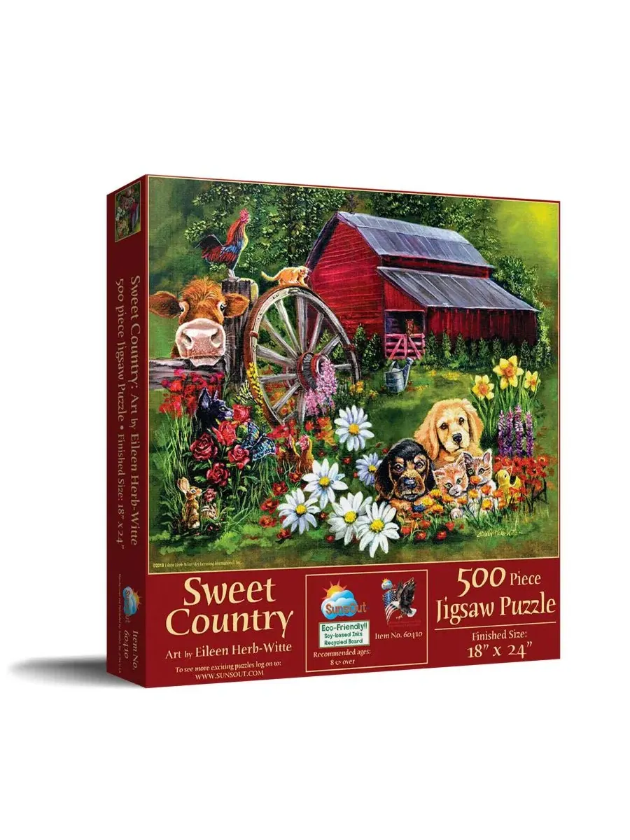 Пазл Sweet Country из 500 деталей для взрослых Sunsout