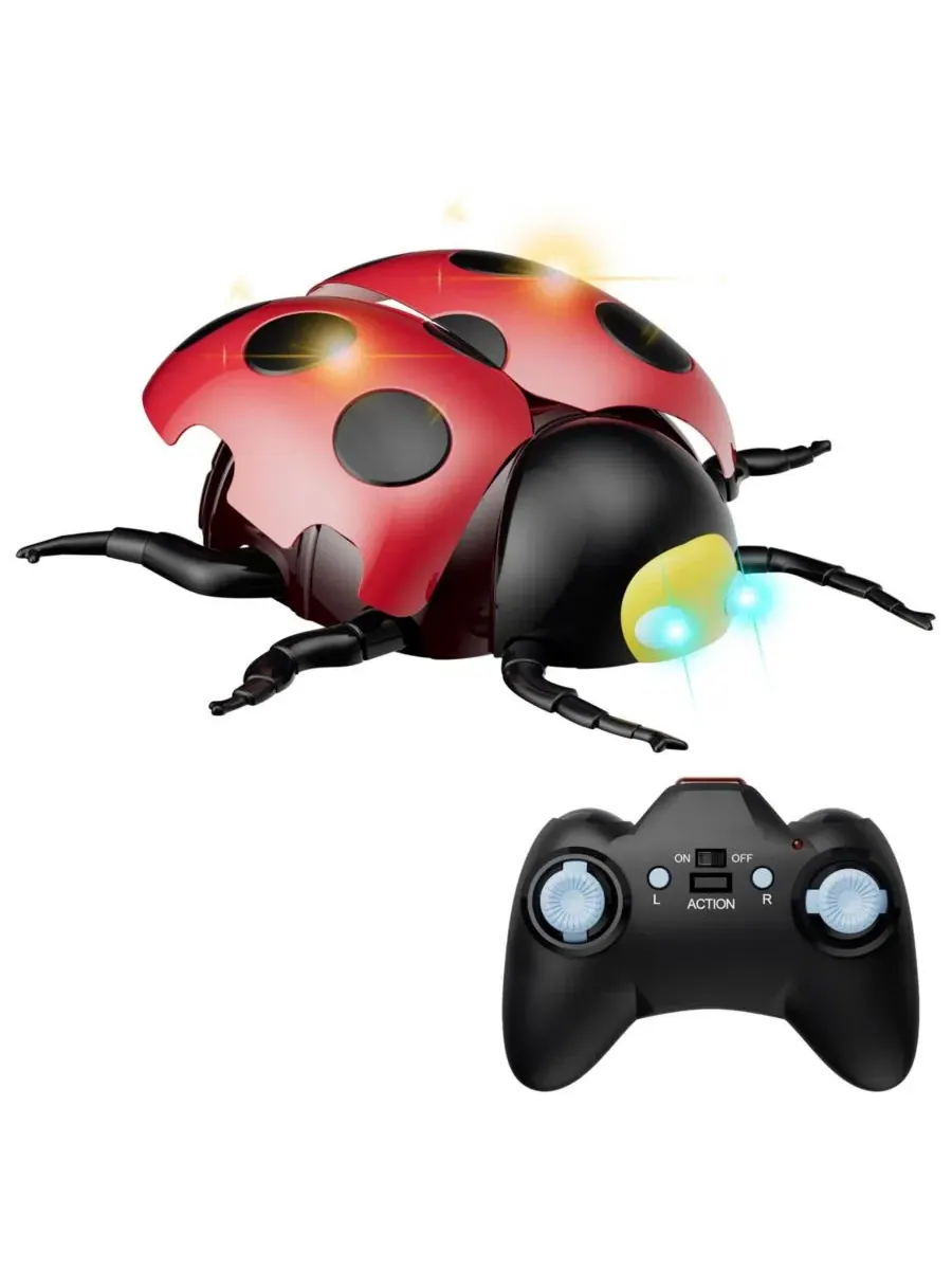 Радиоуправляемая игрушка-жук Contixo RC7 Wall Climbing RC Stunt Ladybug — красный