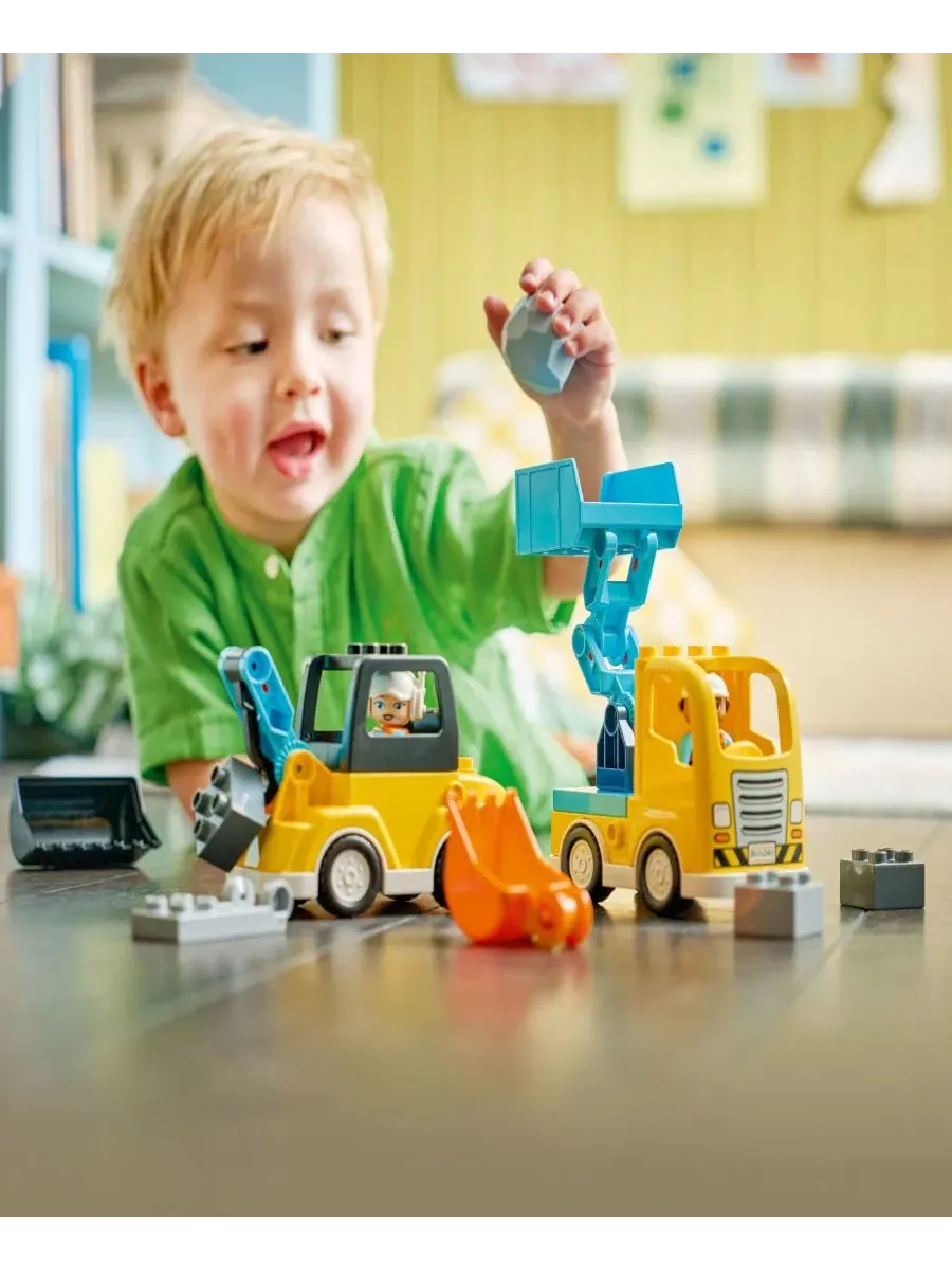 Конструктор LEGO DUPLO Town 3 in 1 Construction Vehicles Building Kit 10475, 22 детали LEGO — изображение 5 из 6, нет цвета